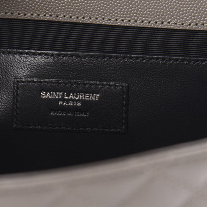 Saint Laurent Grain De Poudre Textured Mixed Matelasse Medium Triquilt Monogram Satchel Earth 6 of 10