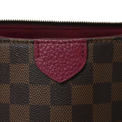 Louis Vuitton Damier Ebene Cuir Taurillon Hyde Park Fuchsia 6 of 9