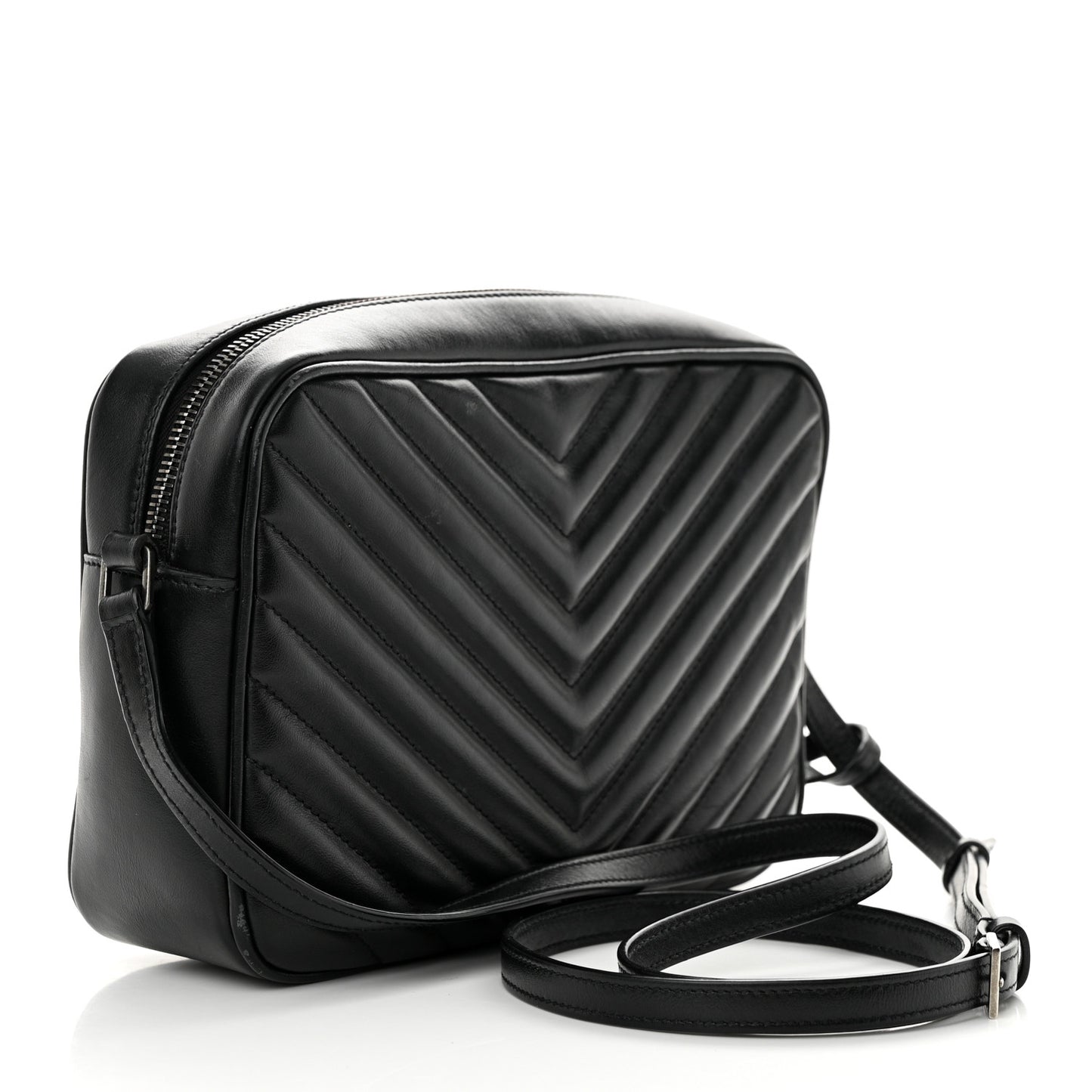 Calfskin Matelasse Monogram Lou Camera Bag Black