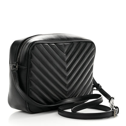Saint Laurent Calfskin Matelasse Monogram Lou Camera Bag Black 3 of 13
