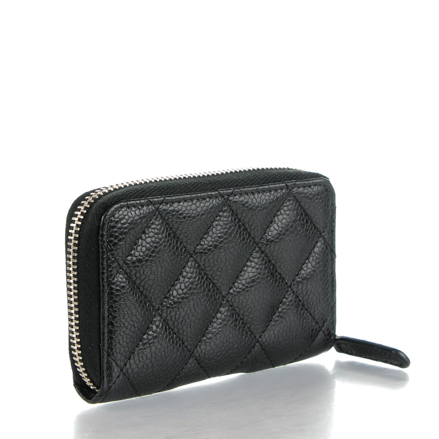 Chanel Caviar Quilted Zip Coin Purse Black 3 of 7
