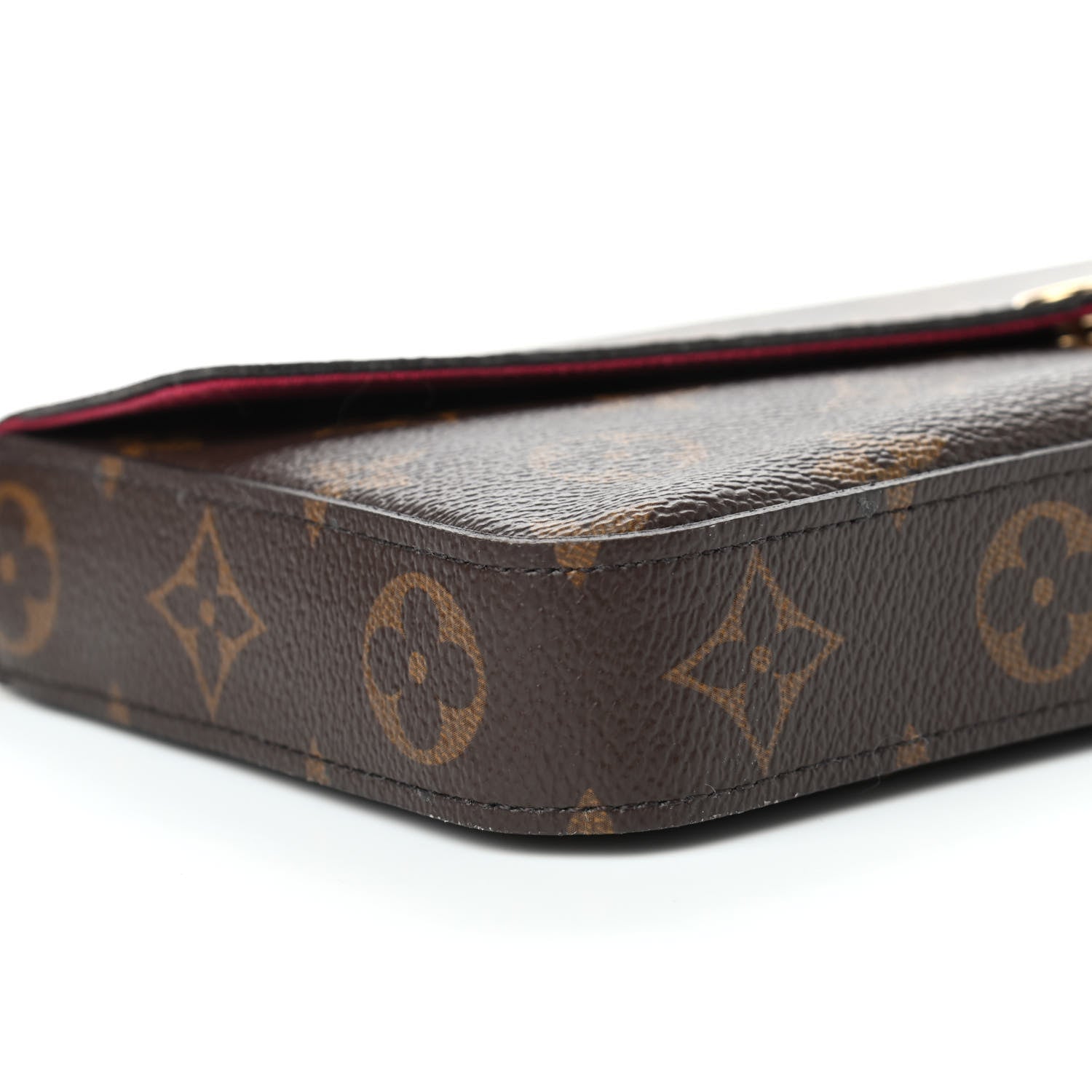 Louis Vuitton Monogram Pochette Felicie Chain Wallet Fuchsia 9 of 10