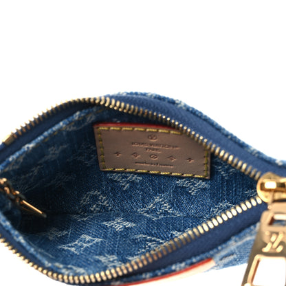 Louis Vuitton Monogram Denim Key Pouch Denim Blue 5 of 6