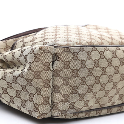 Gucci Monogram Natural Pigskin Large Diaper Bag Beige Ebony Cocoa Dark Chocolate 9 of 15