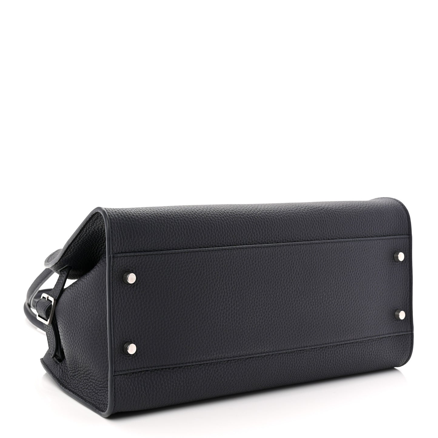 Grained Calfskin Margaux Shoulder 12 Dark Navy
