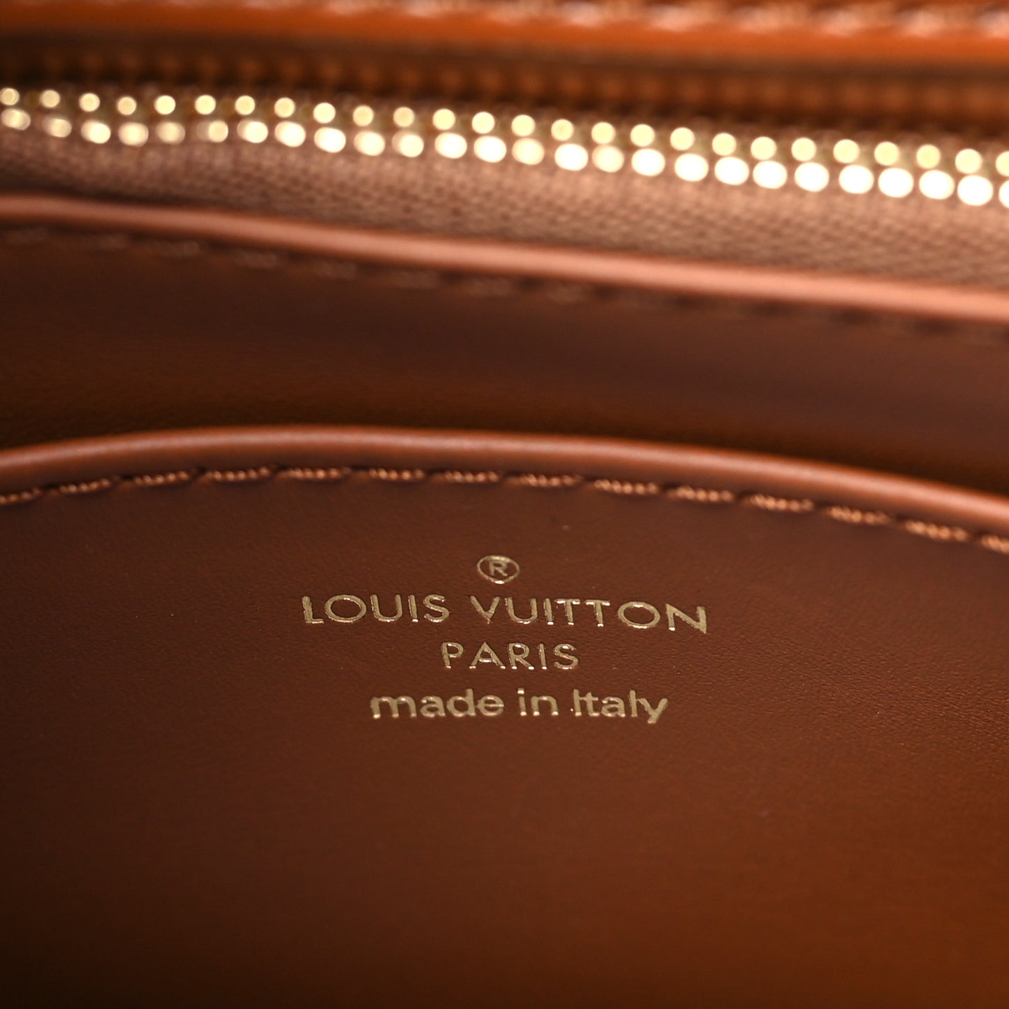 Lambskin Malletage Top Handle GO-14 MM Tan