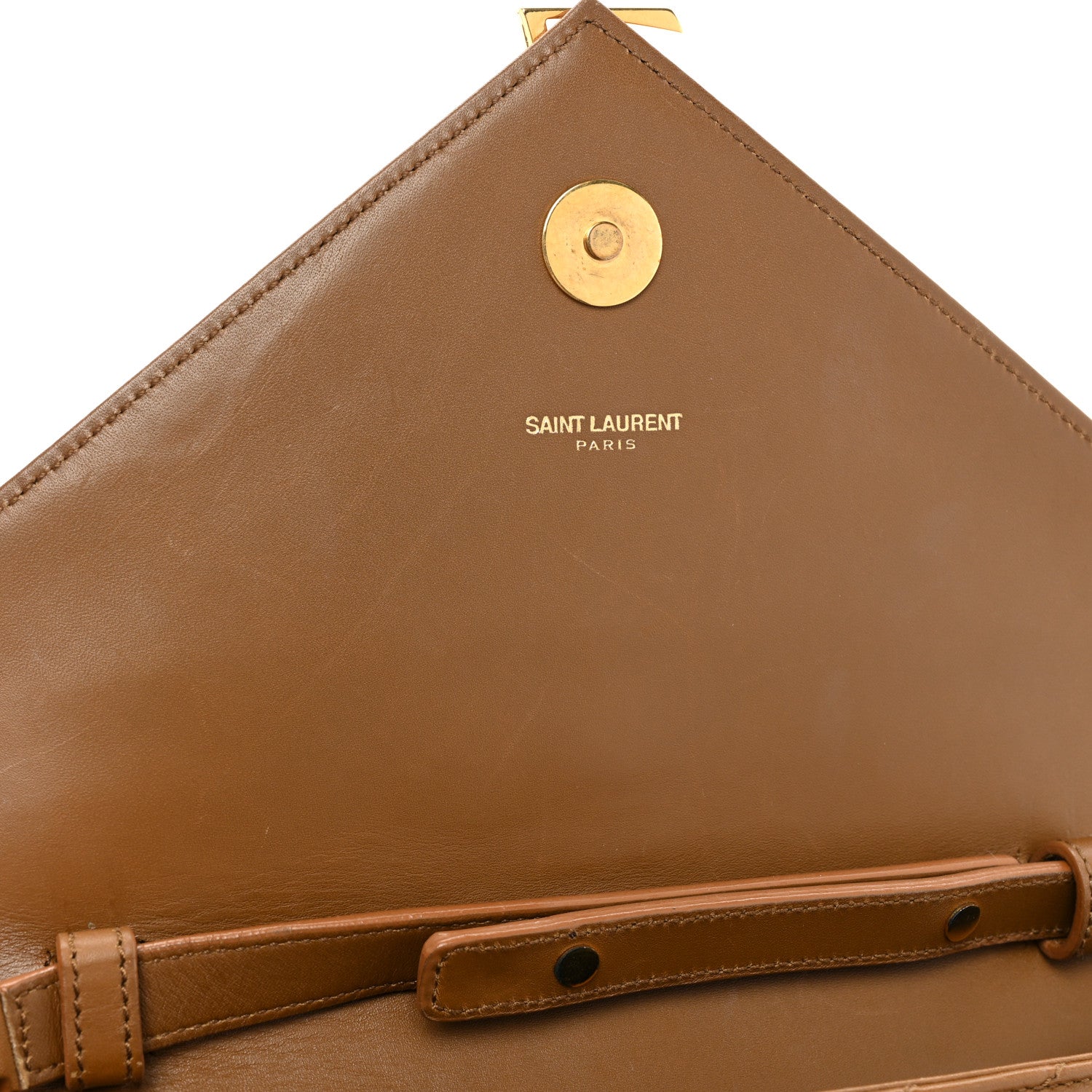 Saint Laurent Calfskin Matelasse Chevron Medium Monogram Satchel Brick 9 of 17