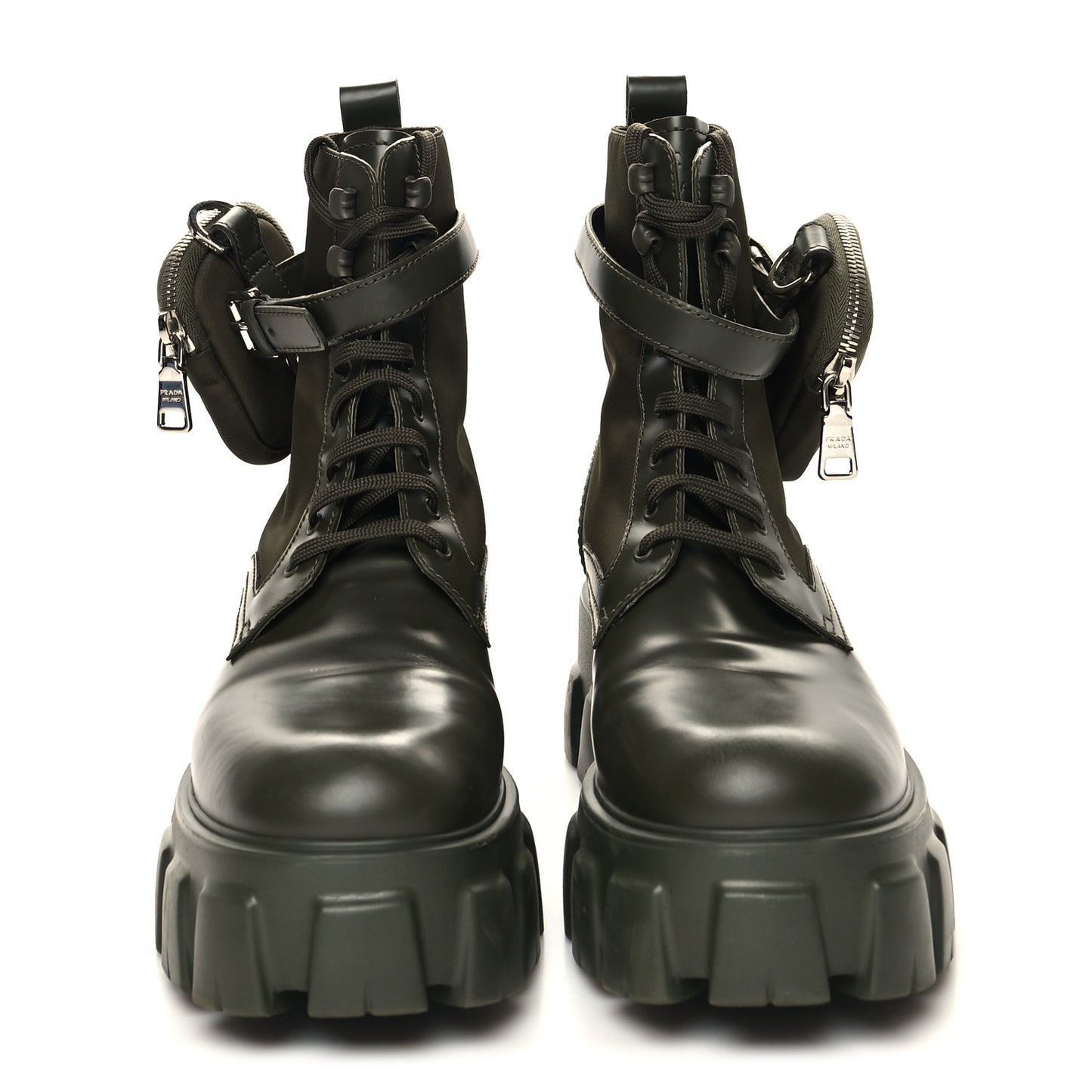 Spazzolato Rois Re-Nylon Metal Triangle Logo Monolith Pouch Pocket 55mm Boots 40.5 Militare