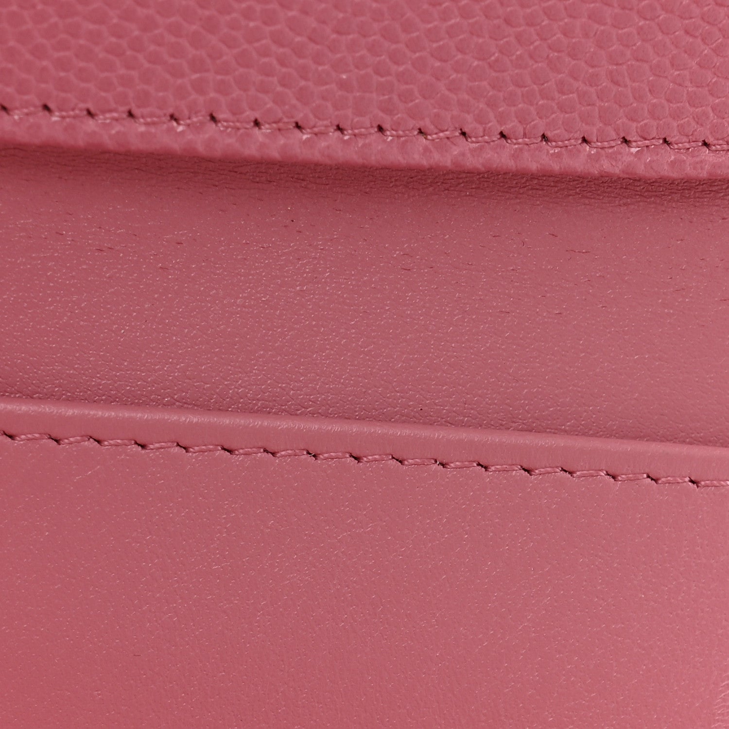 Chanel Caviar Quilted Textured CC Small Tri-Fold Flap Wallet Pink 9 of 11