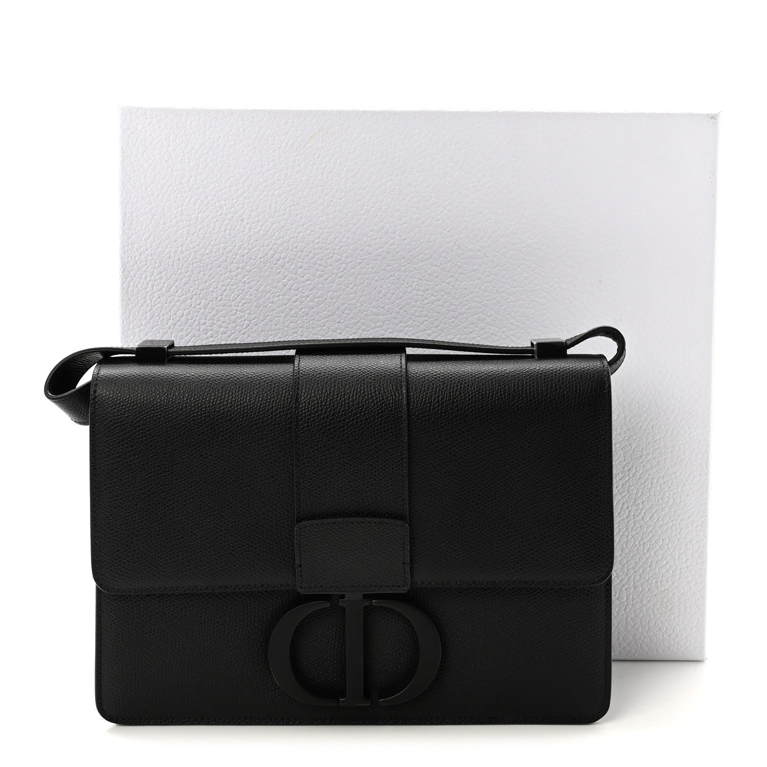 Christian Dior Ultra Matte Grained Calfskin 30 Montaigne Flap Bag Black 10 of 10