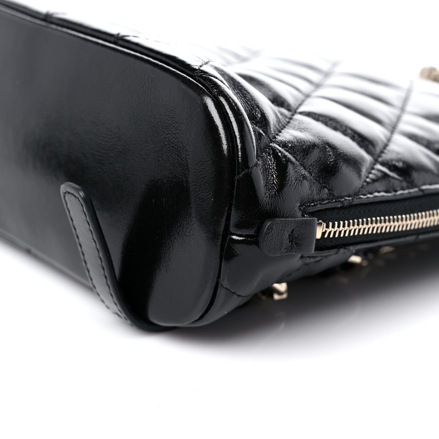 Shiny Calfskin My Pocket Backpack Black