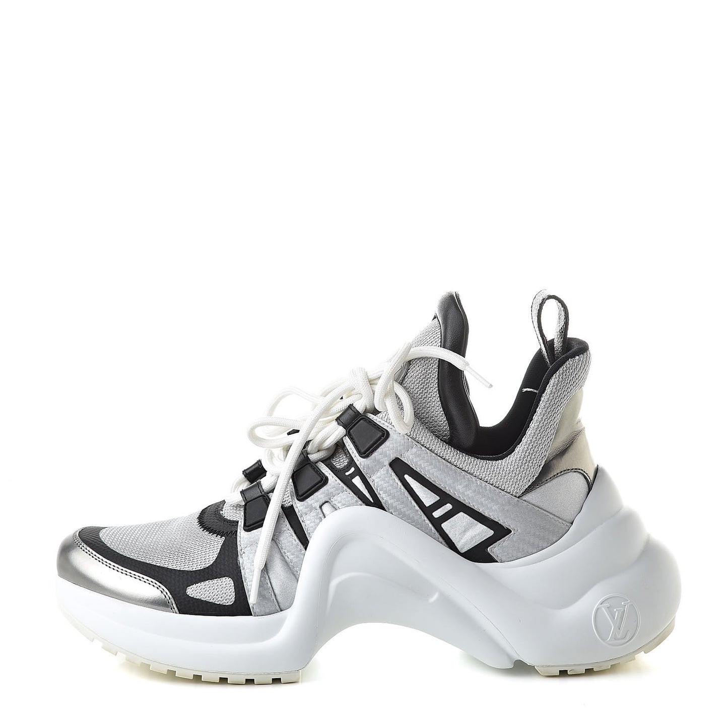 Calfskin Technical Nylon LV Archlight Sneaker 37 White