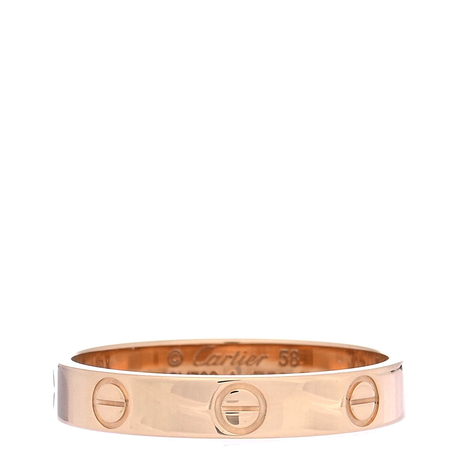 Cartier 18K Yellow Gold 3.5mm LOVE Wedding Band Ring 58 8.25 1 of 7