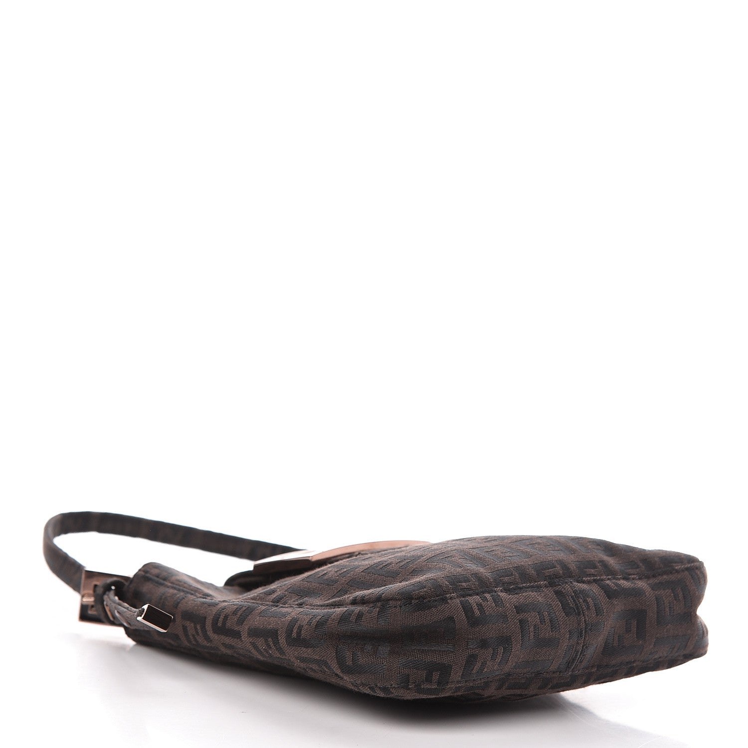 Fendi Zucchino Mini Shoulder Bag Dark Brown 4 of 9