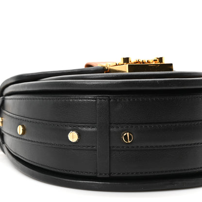 MCM Visetos Mini Patricia Round Crossbody Wallet Cognac Black 8 of 9