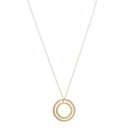 Tiffany 18K Yellow Gold T Circle Pendant Necklace 1 of 5