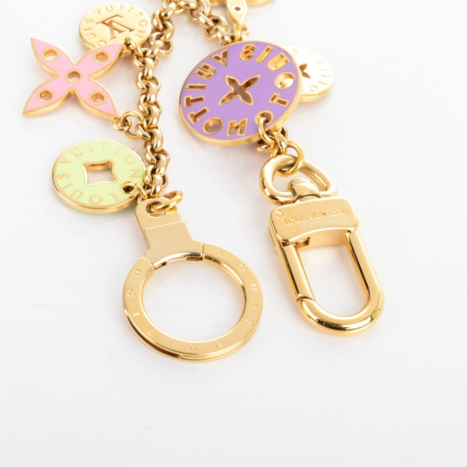 Louis Vuitton Enamel Looping Key Chain Bag Charm Multicolor 3 of 5