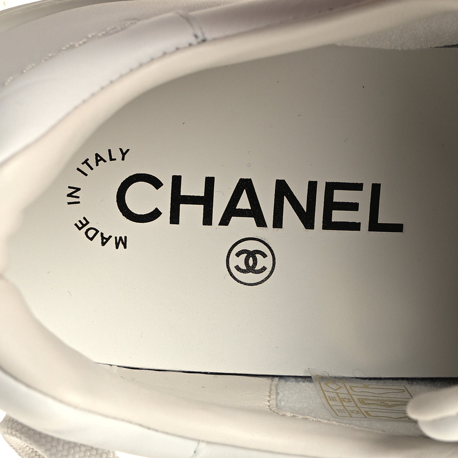 Chanel Calfskin Womens CC Logo Sneakers 39.5 White 8 of 9