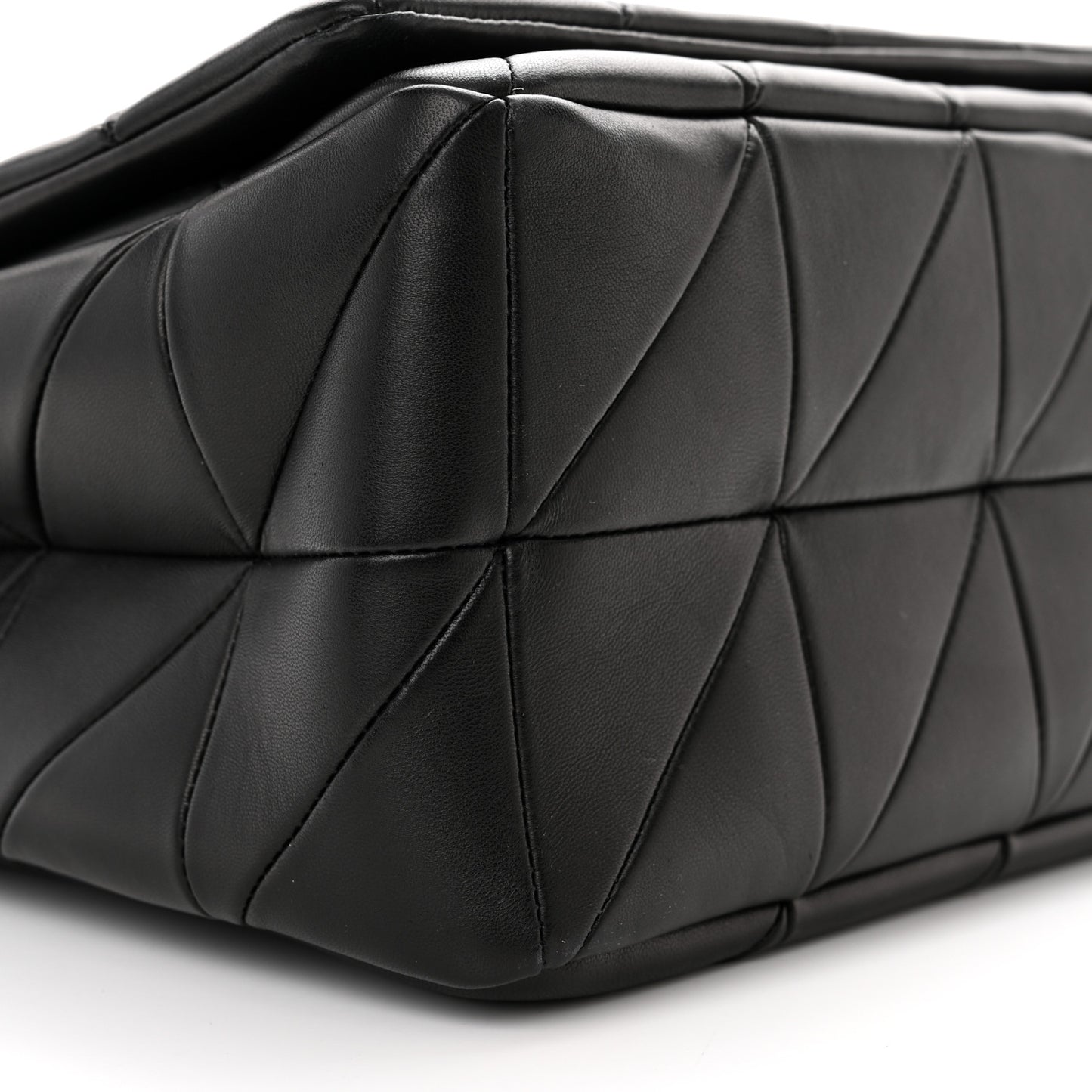 Lambskin Matelasse Monogram Oversized Jamie Black