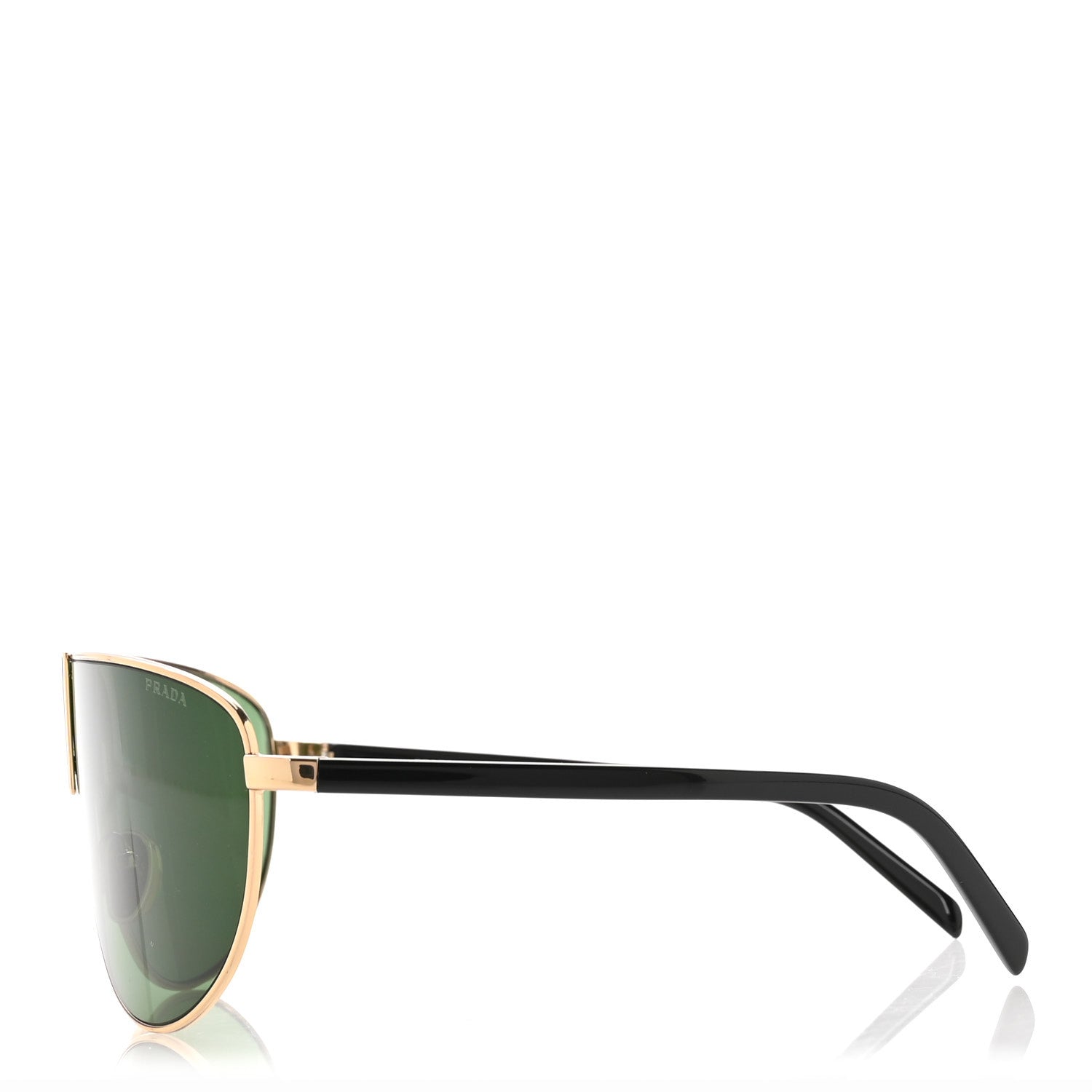 Prada Metal Shield Sunglasses SPR 69Z Gold Green 3 of 8