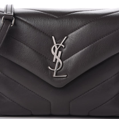 Saint Laurent Calfskin Y Quilted Monogram Toy Loulou Crossbody Bag Earth 10 of 10