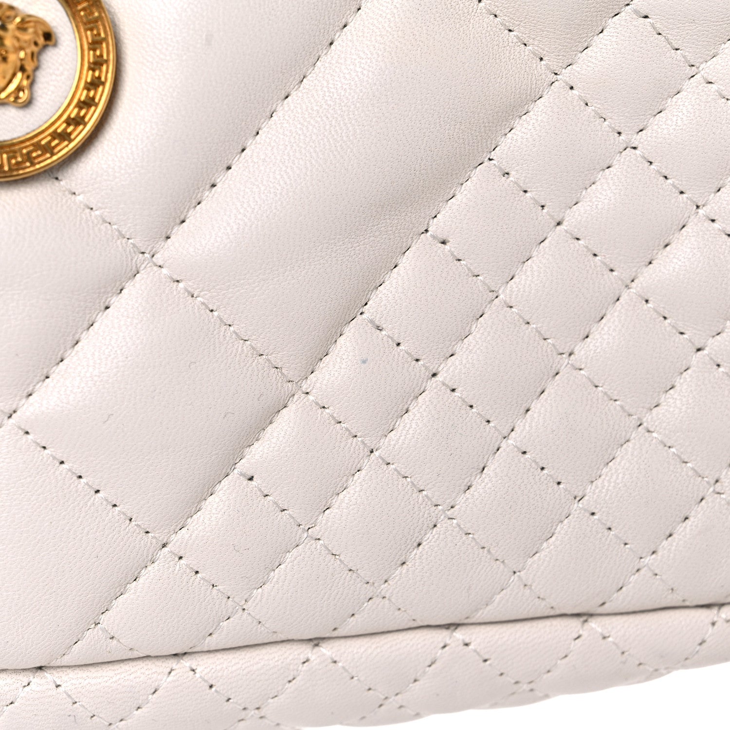 Versace Nappa Barocco Quilted Vanitas Medea Belt Bag White 17 of 23