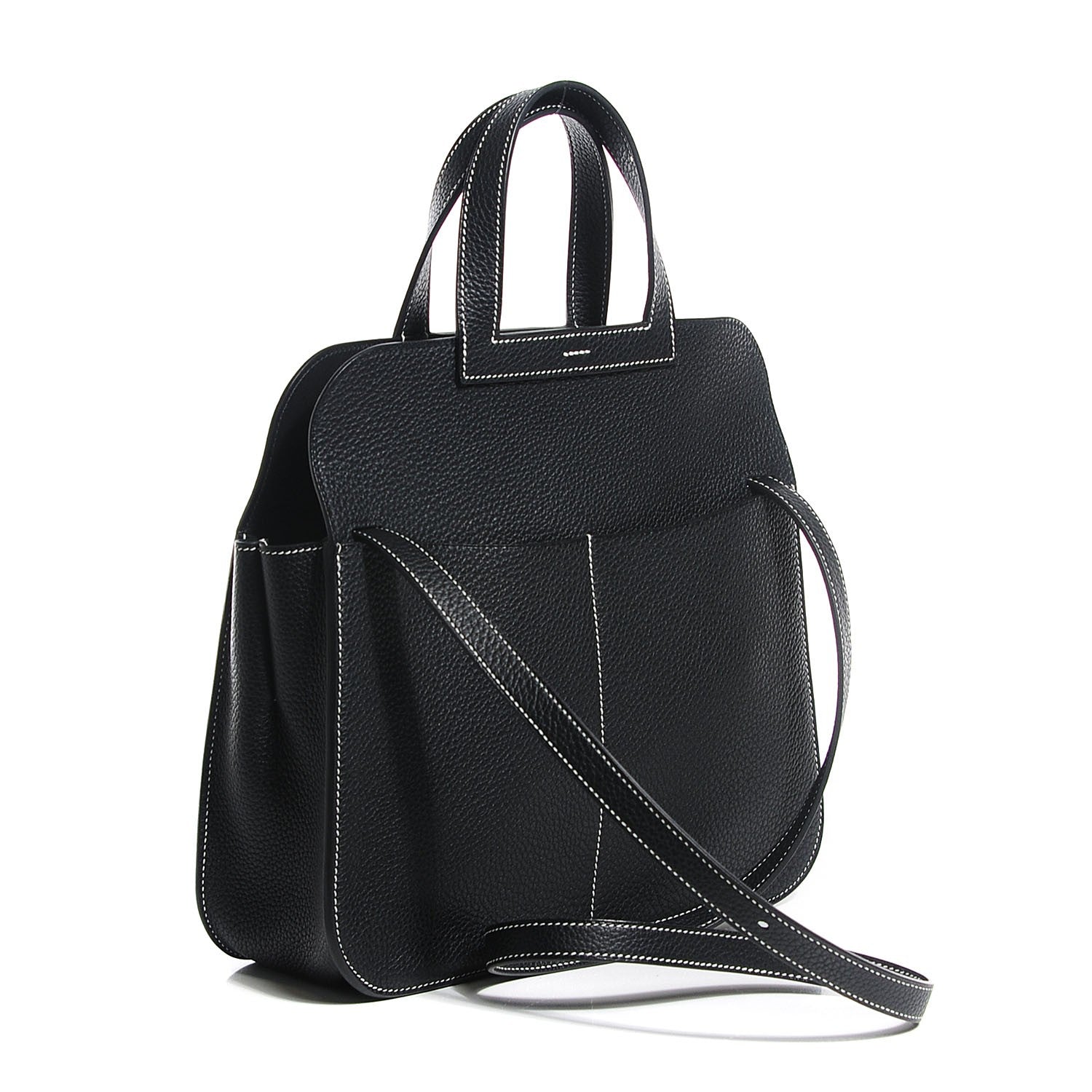Hermes Taurillon Clemence Halzan 31 Black 3 of 13
