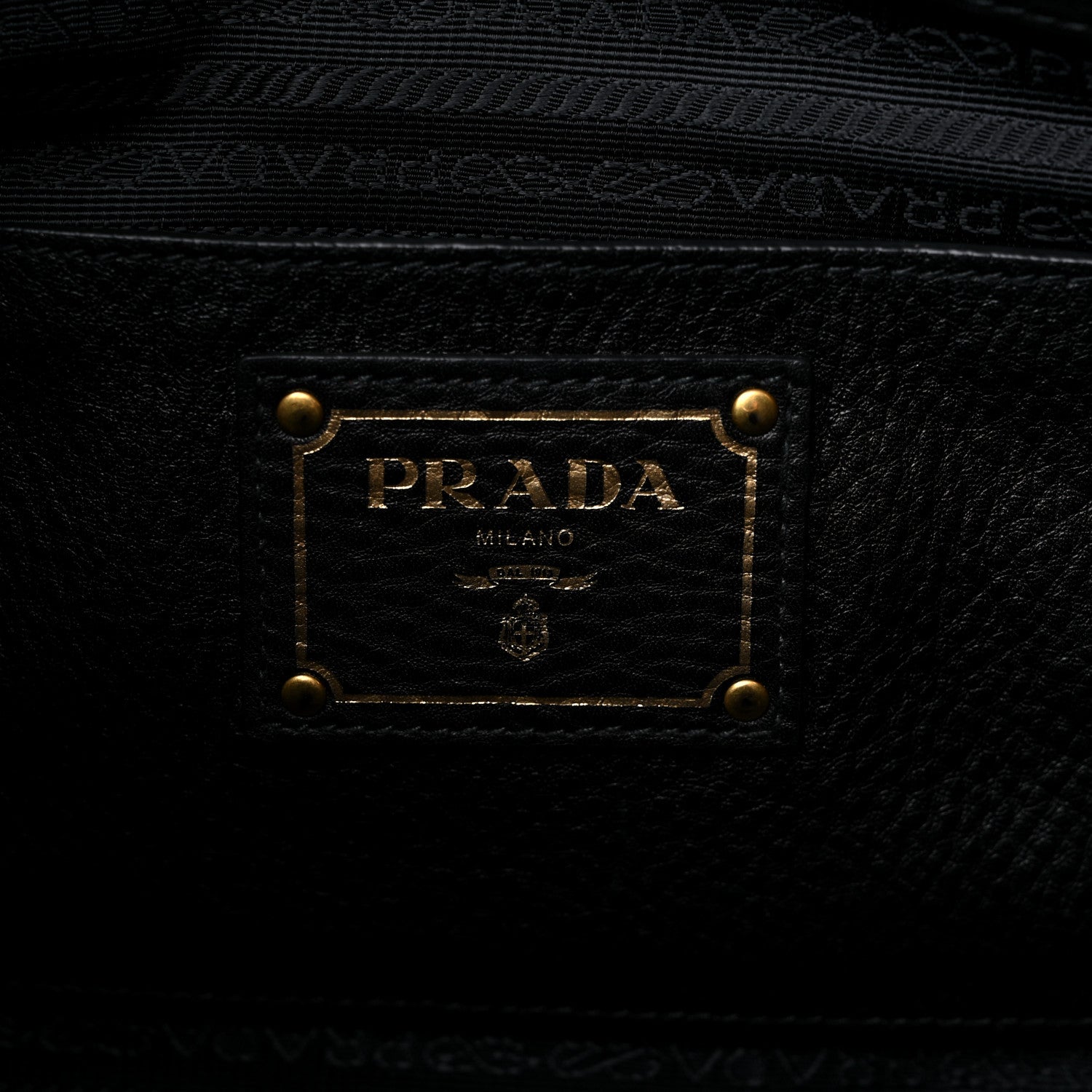 Prada Vitello Daino Shoulder Bag Black 5 of 9