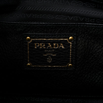 Prada Vitello Daino Shoulder Bag Black 5 of 9