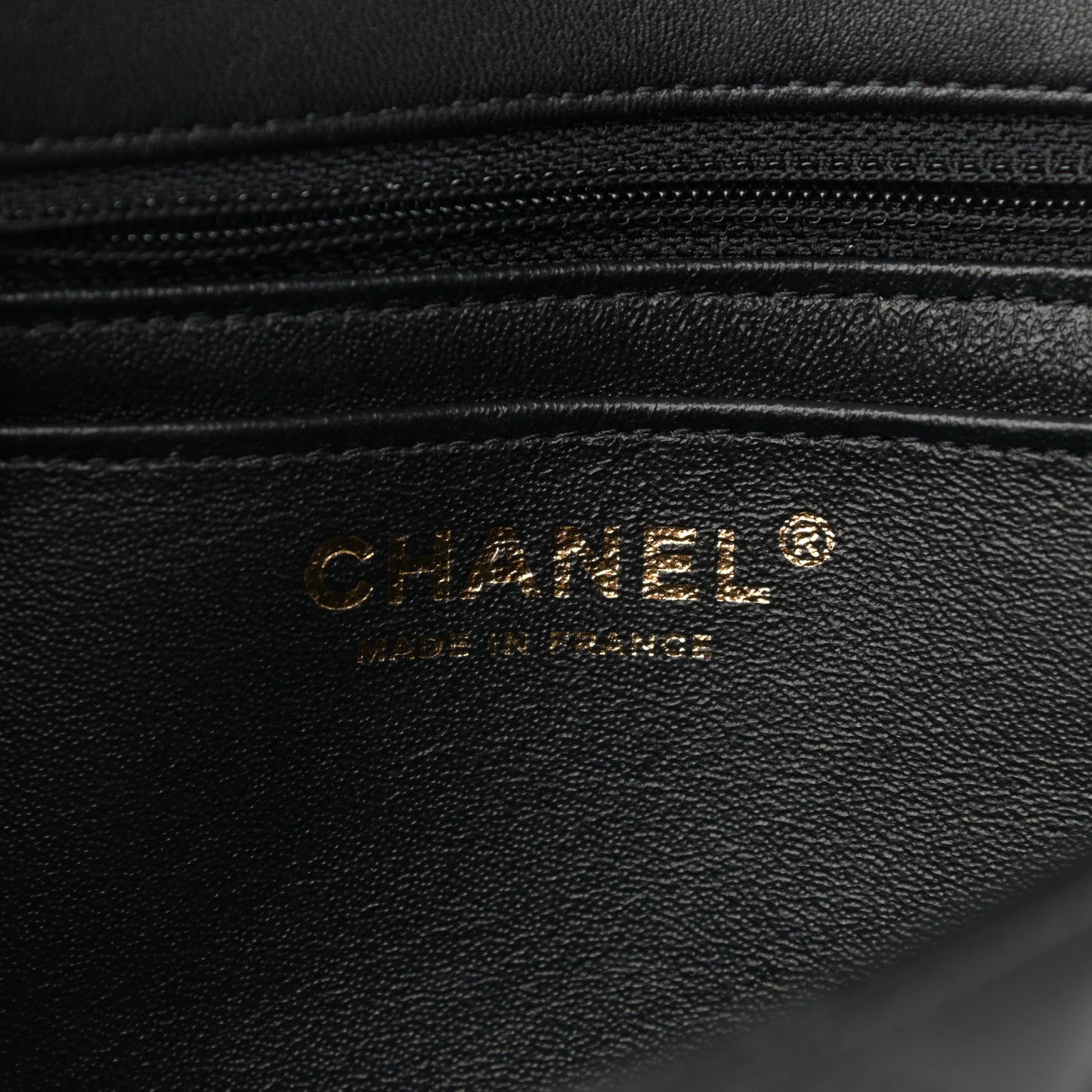 Lambskin Quilted Mini Rectangular Flap Black