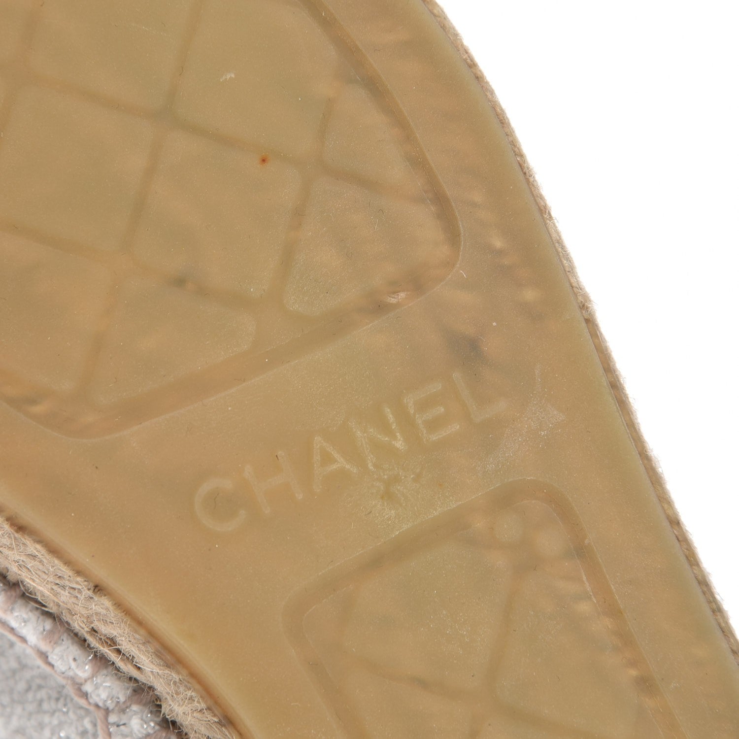 Chanel Fabric CC Espadrilles 37 Silver Black 6 of 10