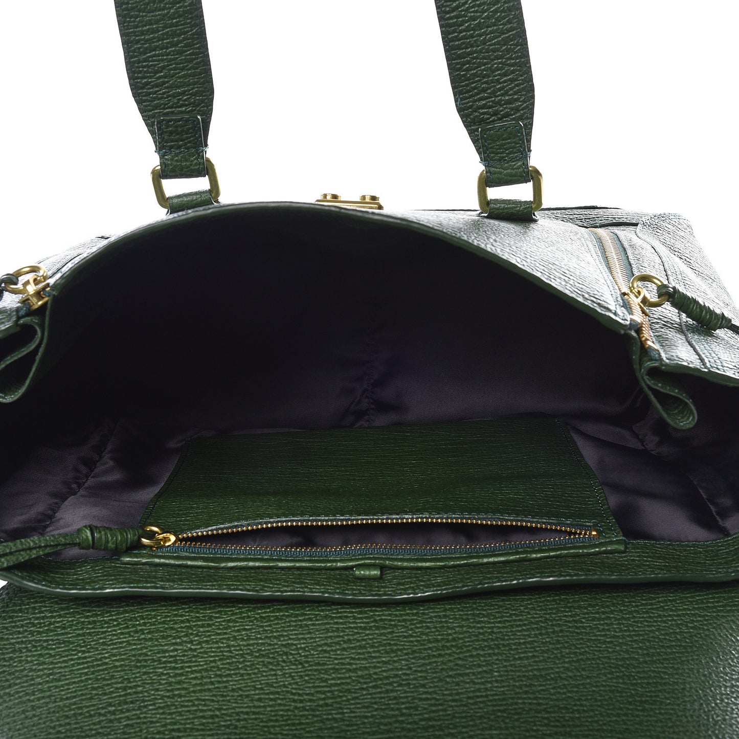 3.1 Textured Calfskin Large Pashli Satchel Jade