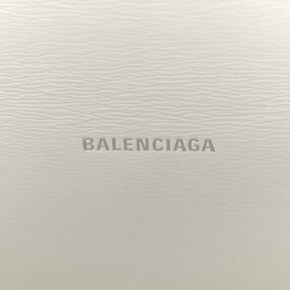 Balenciaga Shiny Calfskin Crocodile Embossed Hourglass Top Handle Bag XS White 6 of 19