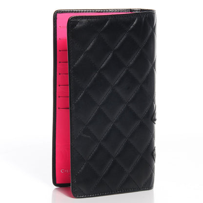 Chanel Calfskin Cambon Quilted Yen Wallet Black 3 of 10