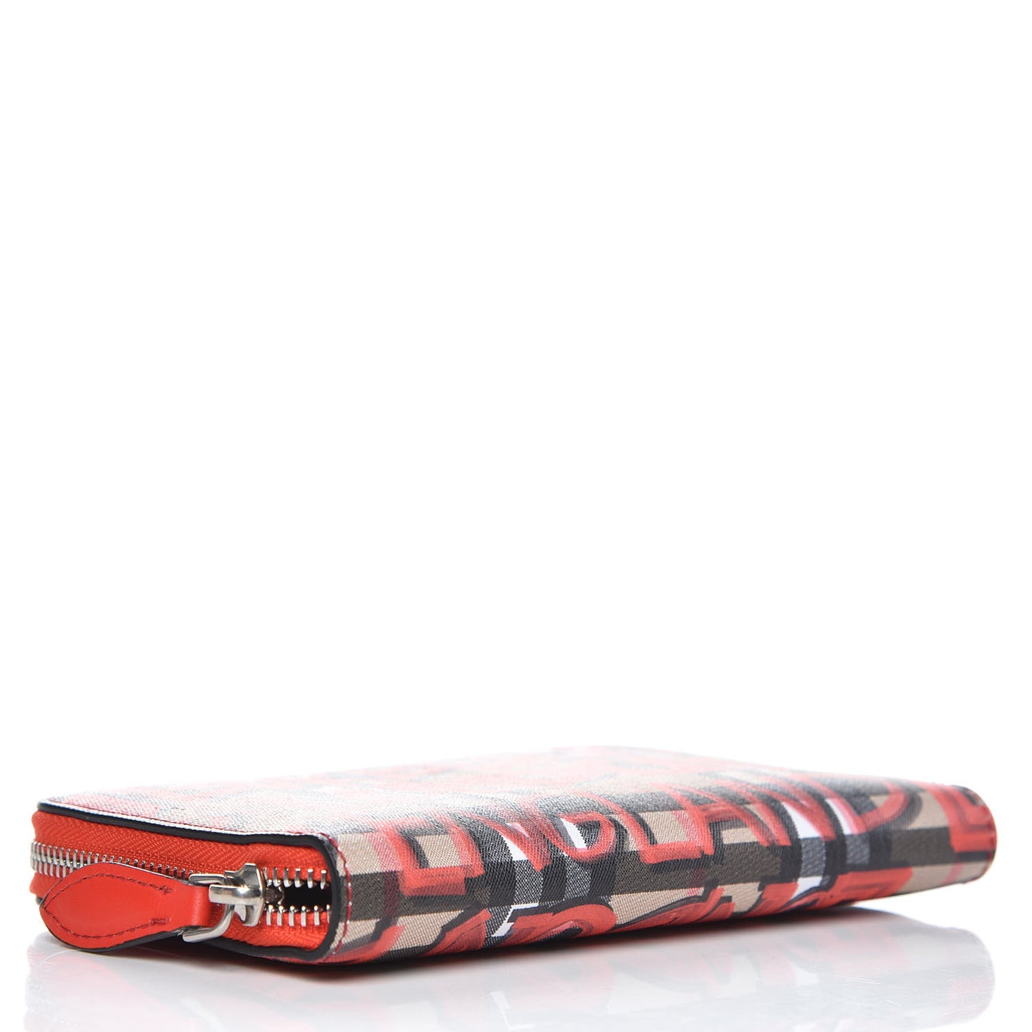 Haymarket Check Graffiti Print Zip Around Wallet Red