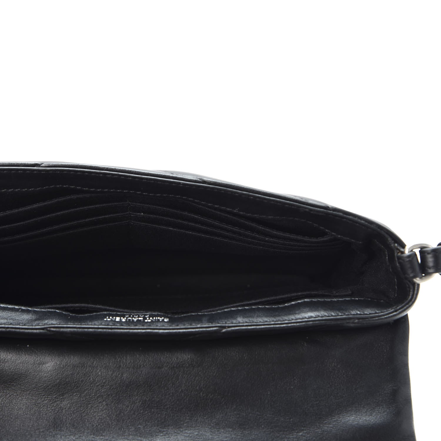 Saint Laurent Calfskin Y Quilted Monogram Loulou Flap Bag Black 4 of 9