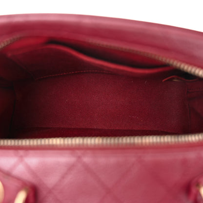 Chanel Shiny Calfskin Goatskin Quilted Small Coco Curve Vanity Burgundy 5 of 11