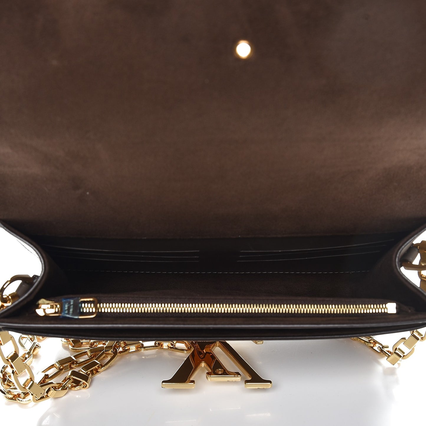 Calfskin Chain Louise GM Granit