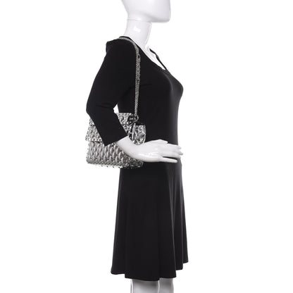 Valentino Garavani Metallic Patent Quilted Medium Rockstud Spike Shoulder Bag Silver 2 of 9