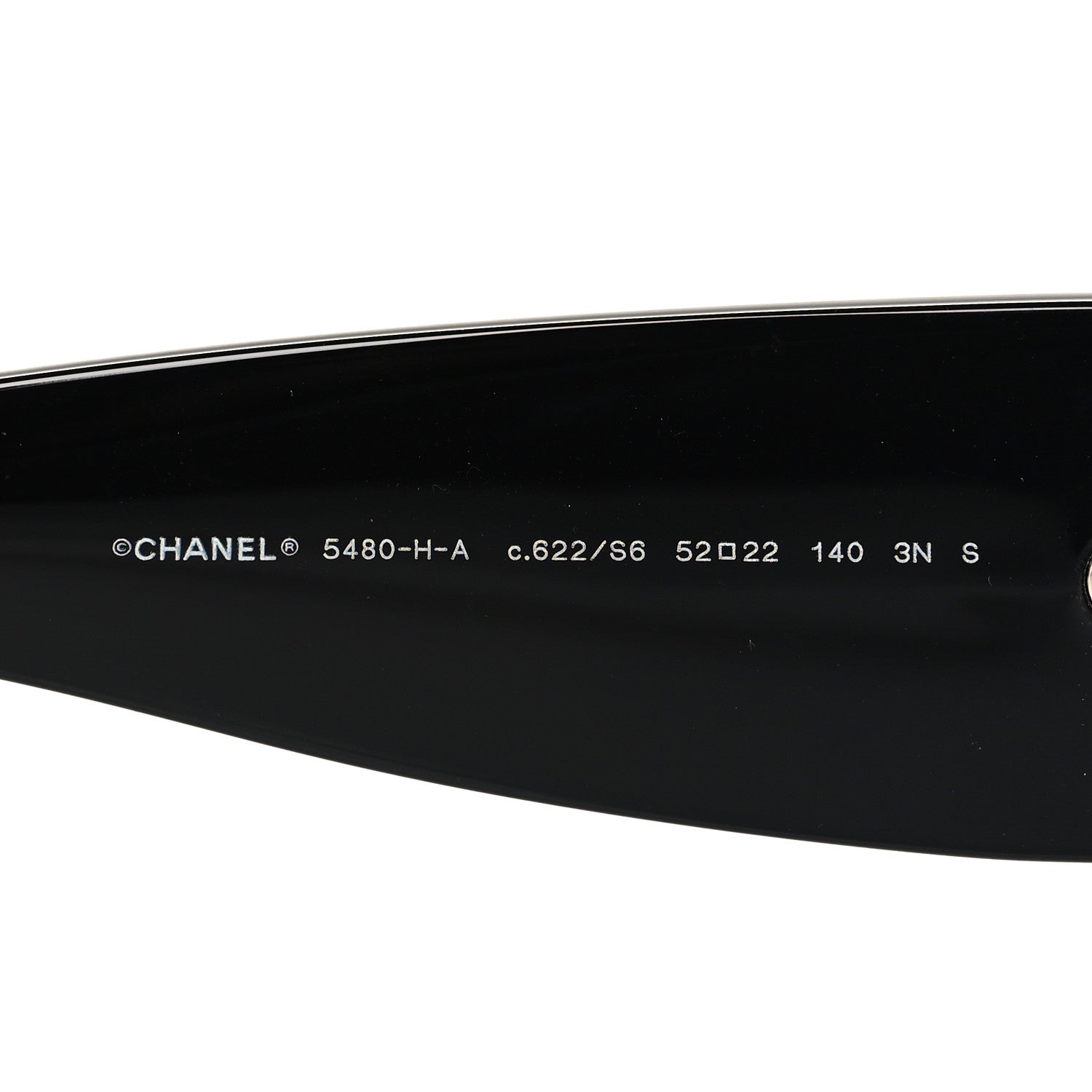 Chanel Acetate Pearl Rectangle Sunglasses 5480-H-A Black 5 of 7