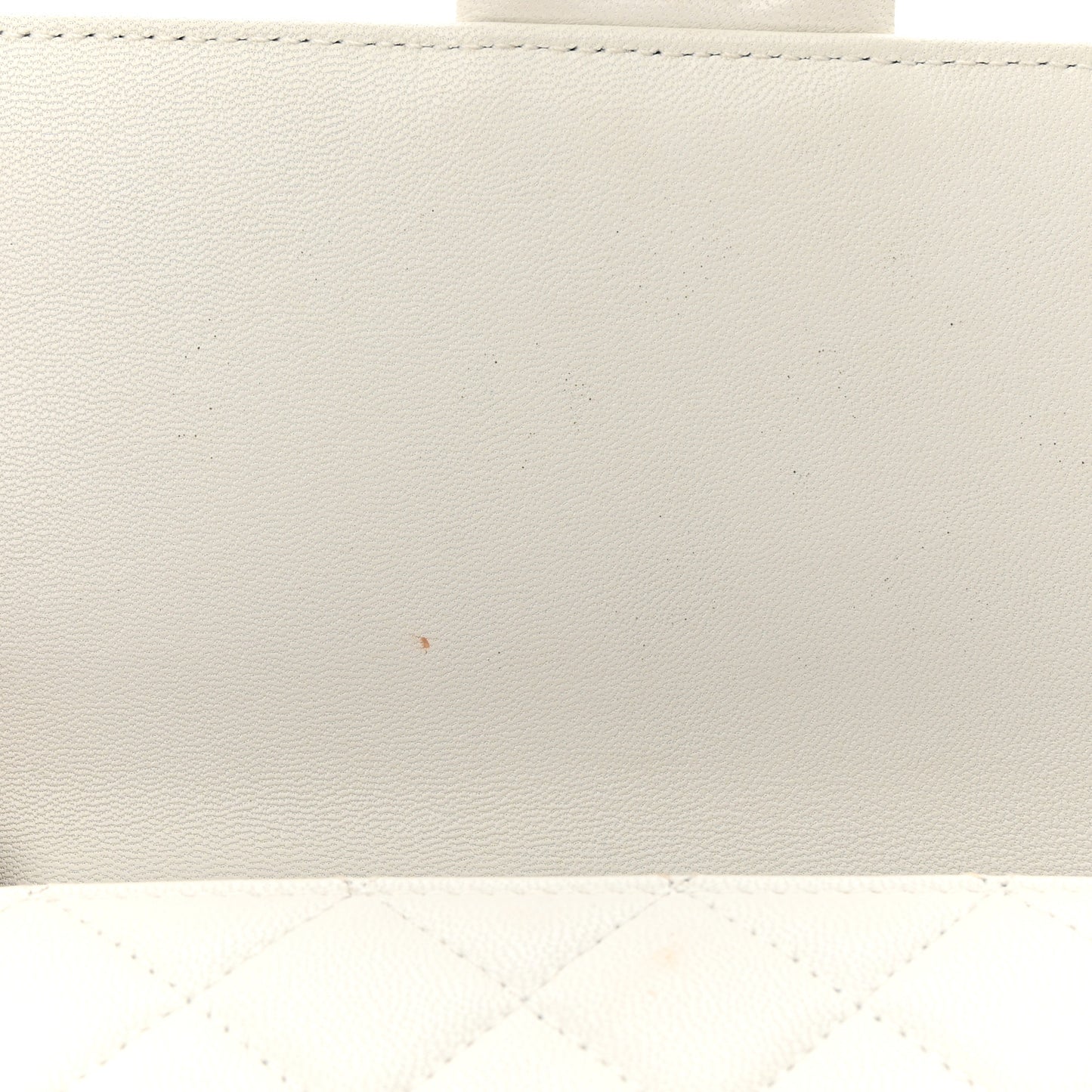 Lambskin Quilted Small Chic Pearls Flap White