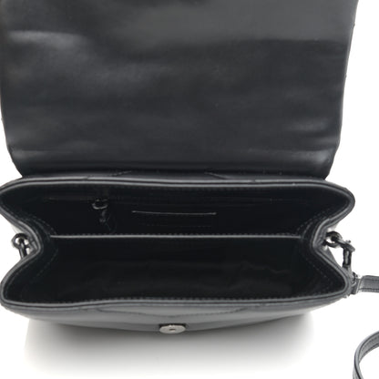 Saint Laurent Calfskin Y Quilted Monogram Toy Loulou Crossbody Bag Black 5 of 12