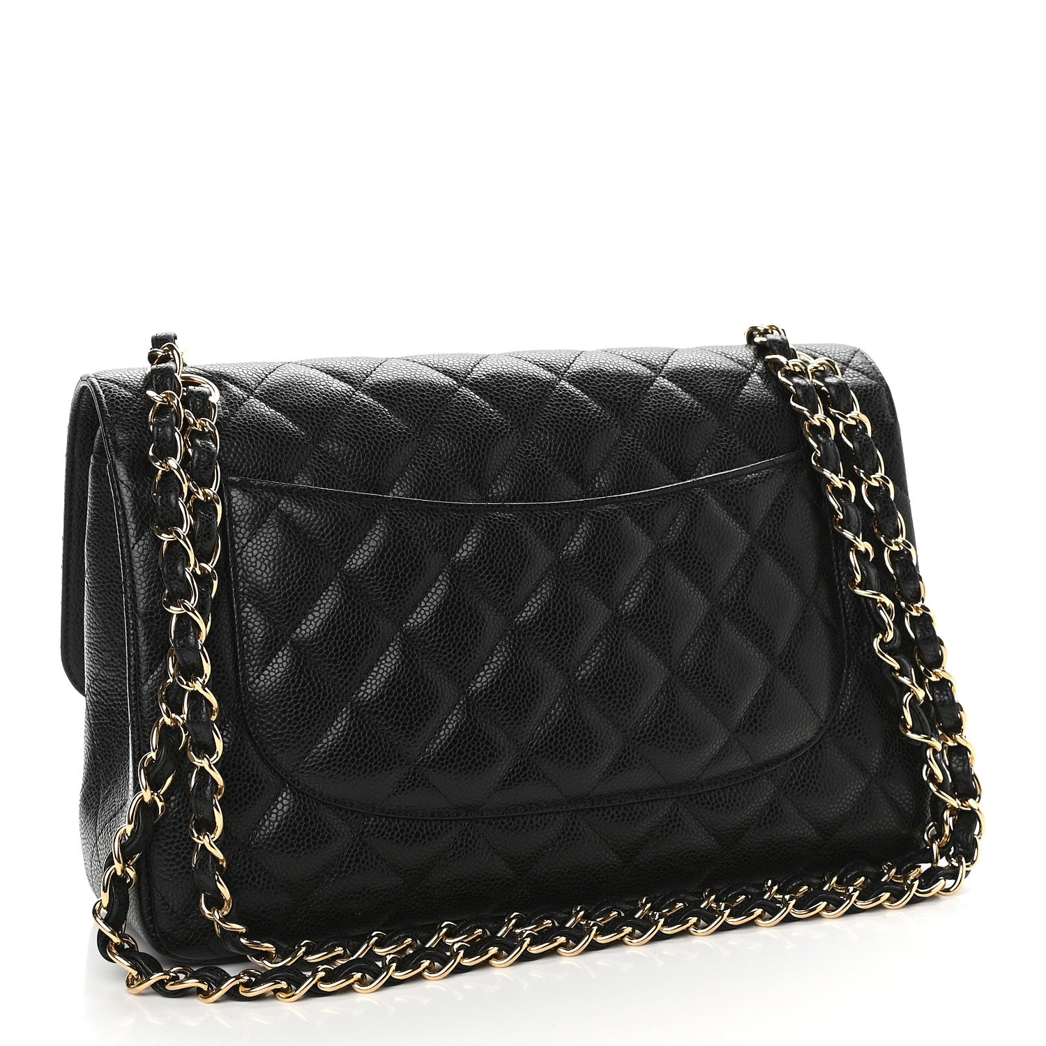 Chanel Caviar Quilted Jumbo Double Flap Black 2 of 8