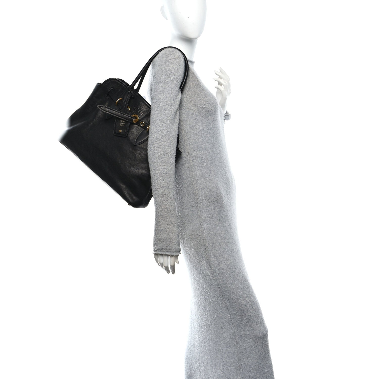 Miu Miu Nappa Medium Aventure Bag Black 2 of 9