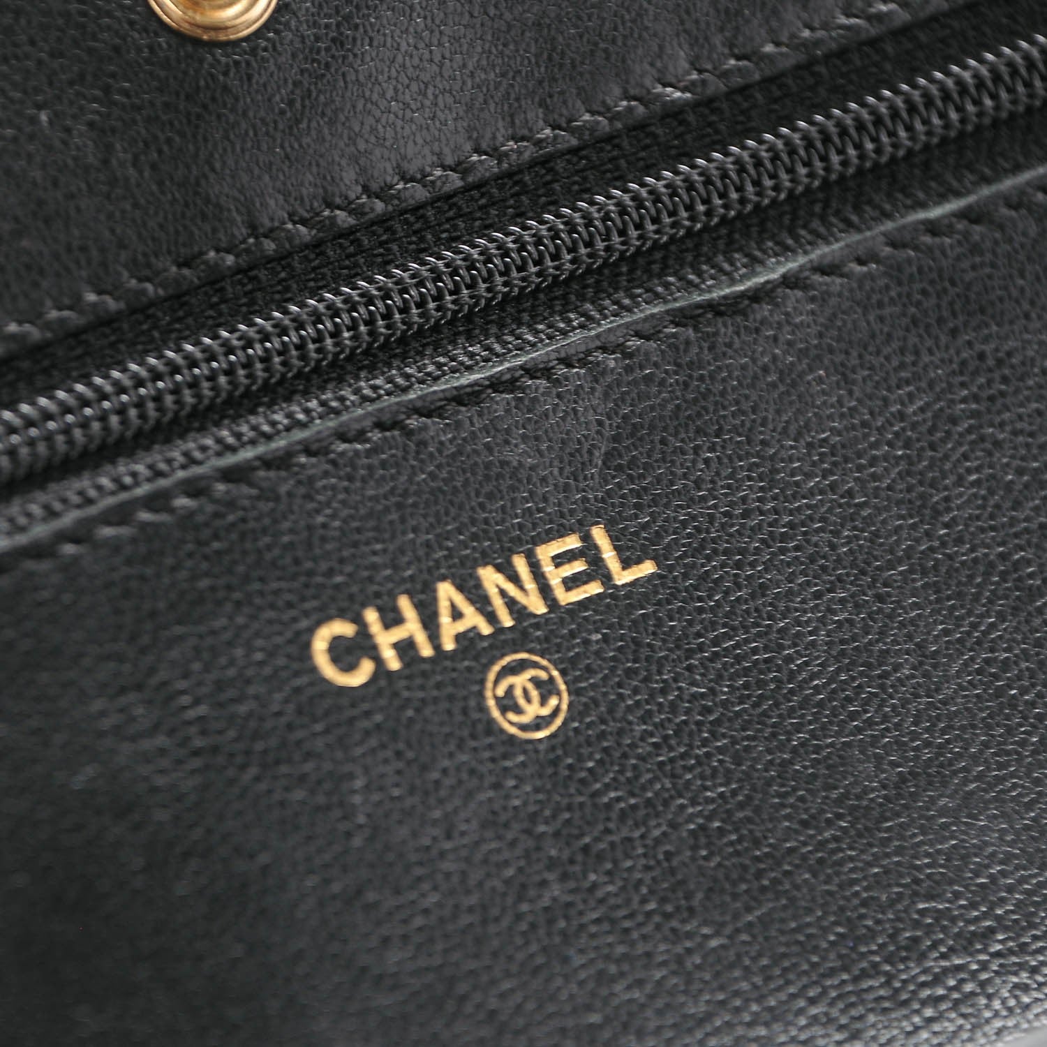 Chanel Lambskin Quilted Wallet On Chain WOC Black 7 of 8