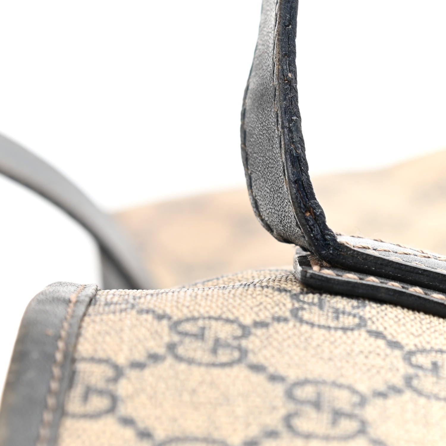Gucci GG Supreme Monogram Medium Zippered Shopping Tote Navy 19 of 21