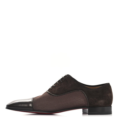 Christian Louboutin Calfskin Veau Velours Mens Greggo Flat Oxfords 43 Amara 43 Cosme 1 of 9