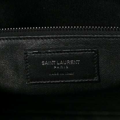 Saint Laurent Calfskin Crocodile Embossed Small Sac de Jour Black 6 of 8
