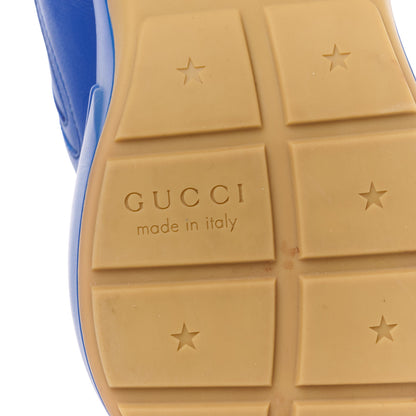 Gucci X MLB Calfskin NY Yankees Mens Rhyton Sneakers 8 Electric Blue 6 of 14