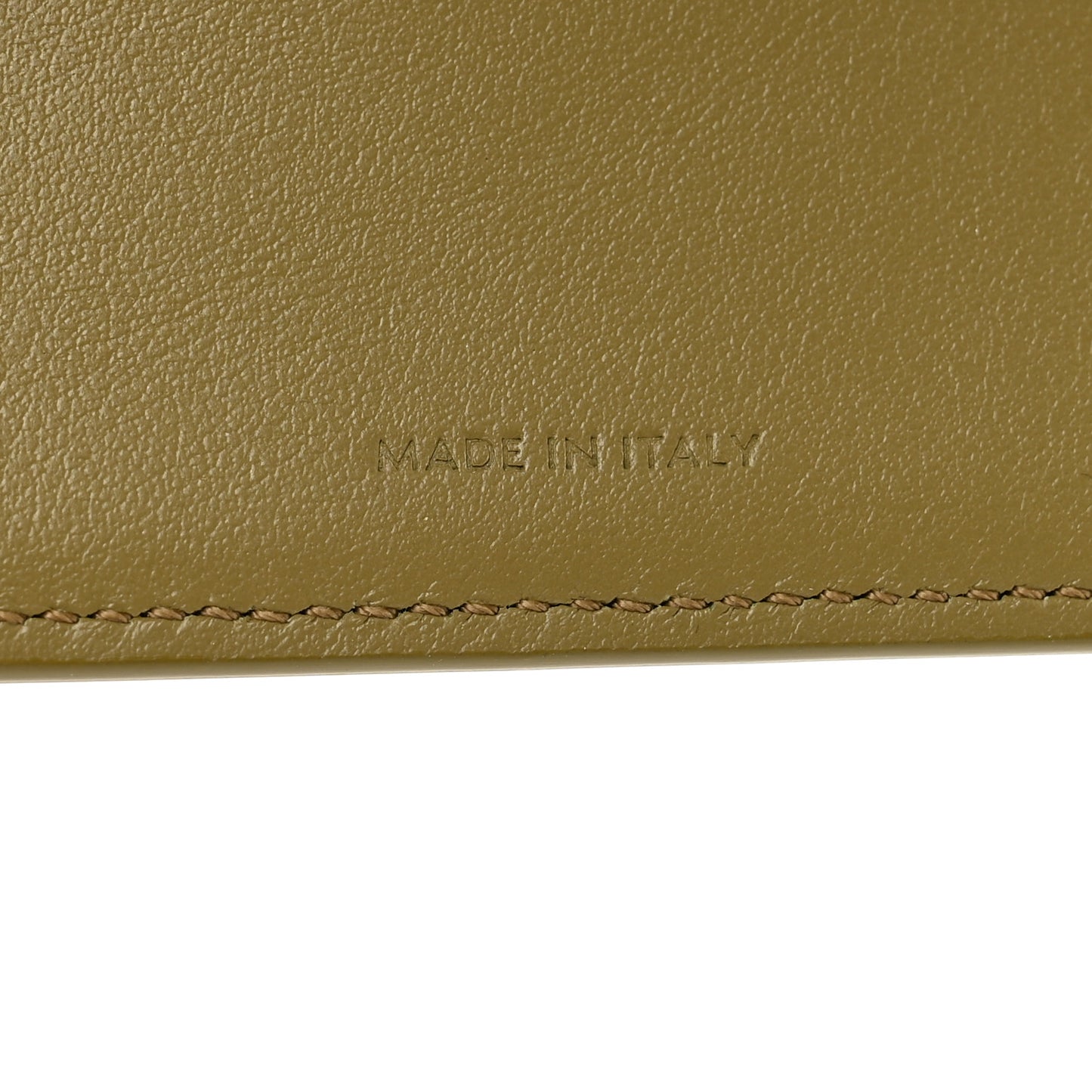 Shiny Calfskin Small Triomphe Wallet Olive